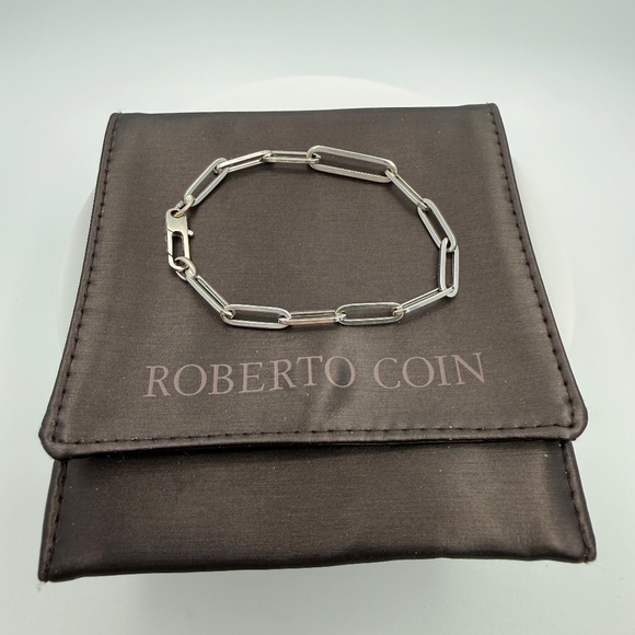 Roberto Coin 18k White Gold Paperclip bracelet, appraised for $1210 - Picture 7 of 7